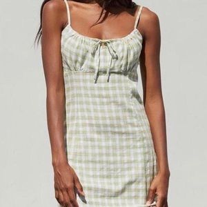 Brandy Melville woman’s green plaid dress